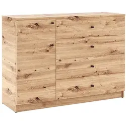 Beautysofa Kommode Groß Moderne Kommode im Loft-Stil E-System E3 (eiche Artisan), 4 geräumige Schubladen braun