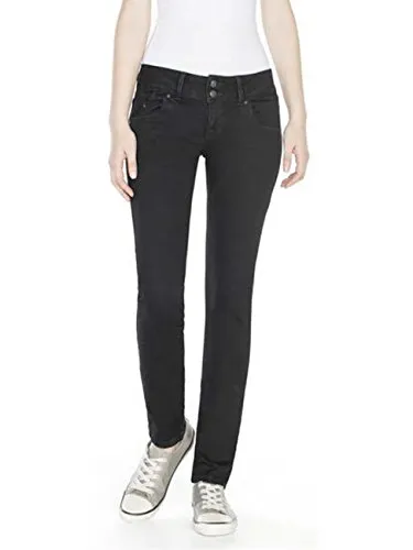 LTB Jeans Damen Molly Jeans - Black To Black Wash, 28W / 34L - Stylische Röhrenjeans 