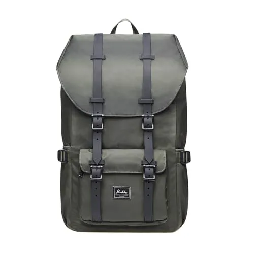 KAUKKO Rucksack für Damen und Herren mit Laptopfach für 15 Zoll Notebooks, 22L, Grün
