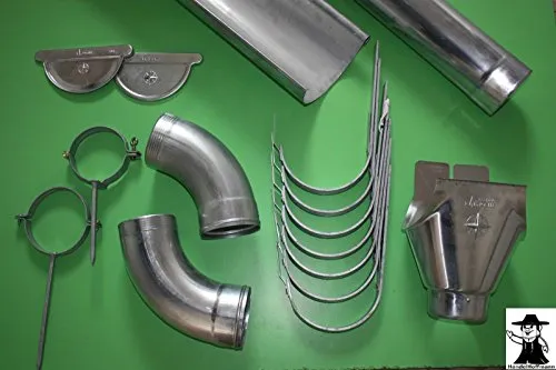 Dachrinnenset 10 m lang Titanzink in 3 Größen (groß)