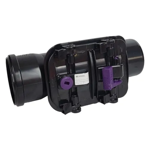Kessel Rückstaudoppelverschluss aus Kunststoff Staufix 73150 - Pumpenzubehör mit fäkalienfreiem Abwasser-Design, optimaler Schutz vor Rückstau und ideal für effiziente Entwässerungslösungen.