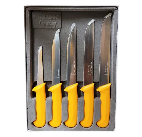 Messermann Germany Universalküchenmesser 5-teilig - Kochmesser-Set mit 5 rostfreien Edelstahlmessern in Geschenkbox, ideal für Küche und Gastronomie, perfekt für anspruchsvolle Köche.