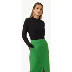 Comma Midi-Rock aus Bouclé mit Eingrifftaschen von comma,