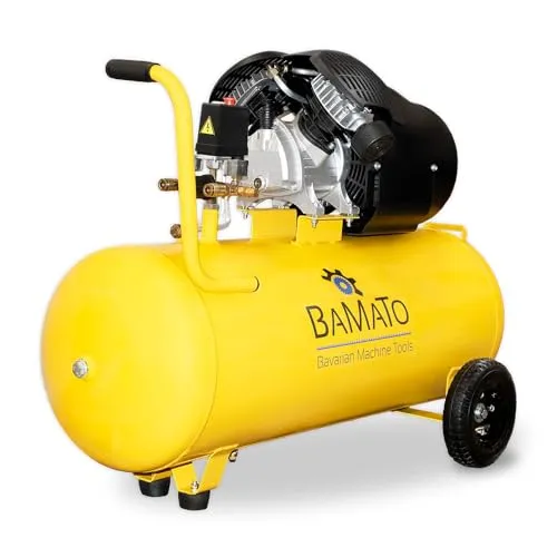 BAMATO 100 L Druckluft Kompressor BKO-100 - Kompressor mit 100 L Tank und 10 bar maximalem Druck, ideal für leistungsstarke Anwendungen in Werkstätten und Bauprojekten.