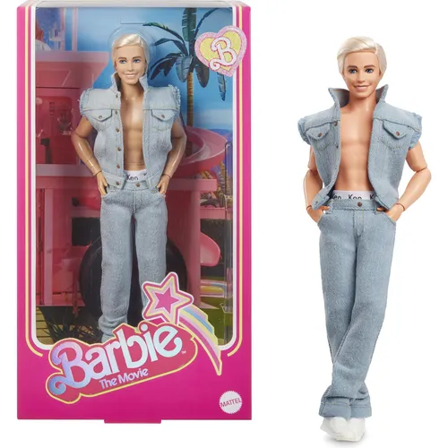 Barbie Signature PA - Lead Ken 1 - Puppe aus der Barbie-Kollektion, inspiriert von Kens Filmlook mit stylischem Jeansoutfit. Ideal für Fans und Sammler, inklusive Puppenständer.