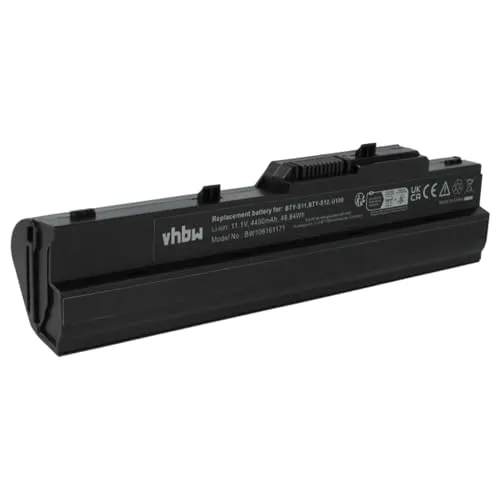 vhbw Akku Ersatz für Medion BTY-S11, BTY-S12, BTY-S13 für Notebook (4400mAh, 11,1V, Li-Ion)