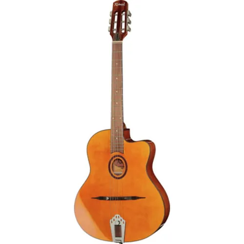Richwood RM-70-NT Hot Club Jazz Guitar - Gitarren; Hot Club Jazz Gitarre mit einzigartiger Korpusform und hochwertiger Fichtendecke für einen warmen, klaren Klang – ideal für Jazzliebhaber.