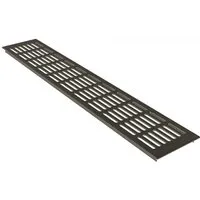 MS Beschläge Zuluftgitter 100 x 200 mm Heizungsdeckel Braun Eloxiert