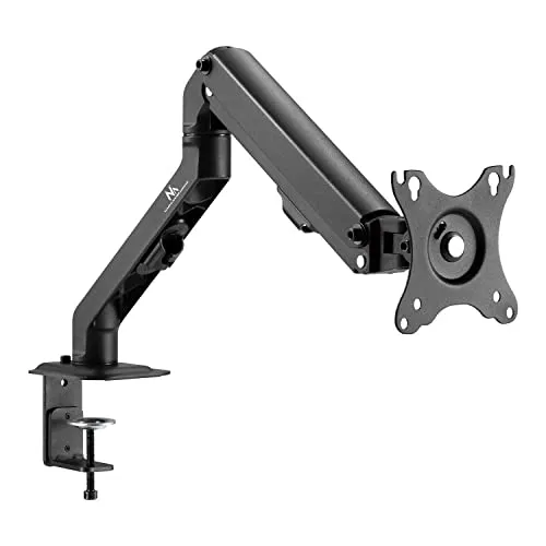 Monitorhalterung Gasfeder MC-906 für 17-27 Zoll - Stabile Tischhalterung für Monitore bis 7kg, neigbar und mit modernem Design. Ideal für ergonomisches Arbeiten und Platzersparnis.