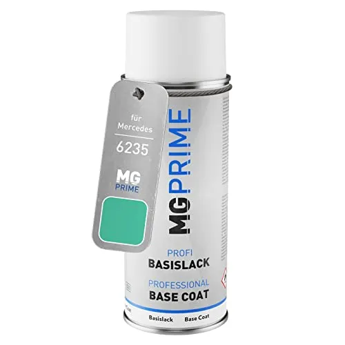 MG PRIME Autolack Spraydose für Mercedes 6235 Heathgrün Basislack Sprühdose 400ml
