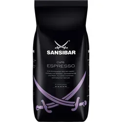 Sansibar CAFFÈ ESPRESSO 1000g Bohnen - Hochwertige Kaffeebohnen aus Brasilien, Zentralamerika und Asien für intensiven Genuss. Ideal als Espresso oder verfeinert mit Milch – ein echter Genuss für Kaffeeliebhaber.