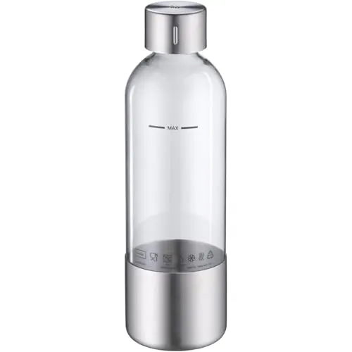WMF Wassersprudler-Flasche 0,85 L - Wassersprudler-Zubehör aus transparentem Kunststoff, ideal für sprudelndes Wasser zu Hause. Perfekte Ergänzung für deinen WMF Wassersprudler.