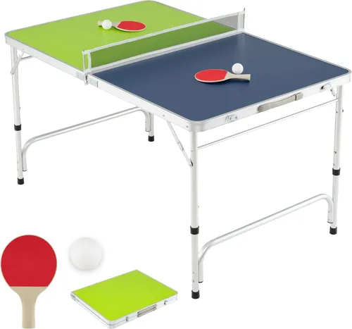 Tragbares Tischtennistisch-Set, höhenverstellbar 120 x 76 cm