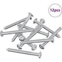 vidaXL Möbel-Schrauben 12 Stk Silber M6 x 60 mm Stahl 864395