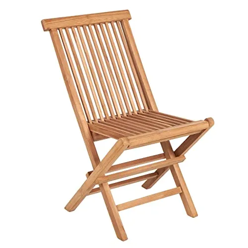 Massiver Gartenstuhl Empire Teak - Wetterfester Klappstuhl aus Teakholz - Klappstühle ✔ - Zeitloser Gartenstuhl aus massivem Teakholz, klappbar für platzsparende Nutzung. Ideal für Balkon und Terrasse, wetterfest und robust für den Outdoorbereich.