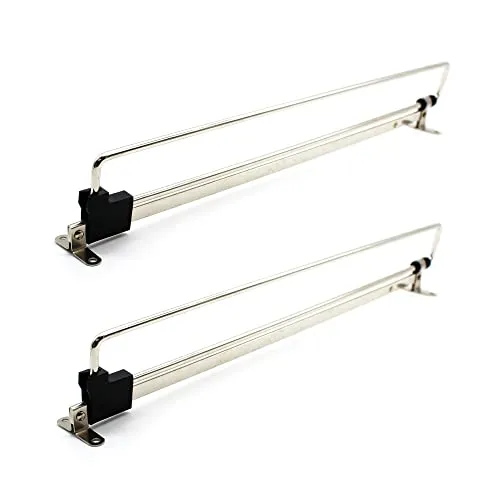 DOJA Barcelona | Ausziehbare Kleiderstange | Kleiderbügelauszug ausziehbar | Pack 2 | 450 mm | in Stahl | Kleiderschrank-Organisator | Ausziehbare Garderobe | Kleiderbügelhalter Verstellbar