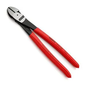 Knipex Seitenschneider 74 01 250 - 250mm Kraft-Seitenschneider - Seitenschneider aus Chrom-Vanadin-Hochleistungsstahl, ideal für präzises Schneiden von harten Drähten bis Ø 4,6mm. Made in Germany, mit optimierter Schneidengeometrie für höchste Effizienz.
