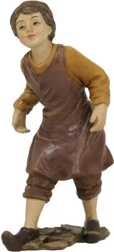FADEDA Knecht für Schubkarren/Höhe:10 cm/handbemalt/detailgetreue Krippen Figuren - Weihnachten Tisch Dekoration Krippe Zubehör