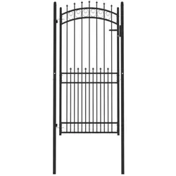 vidaXL Zauntor mit Spitzen 100x200 cm Schwarz von vidaXL