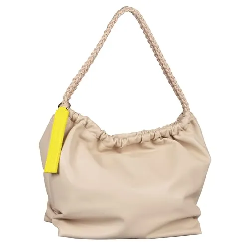 TOM TAILOR Denim Tamy Damen Hobo Bag - Damen-Schultertasche in Weiß mit einzigartigen Crochet-Details und praktischen Fächern - der perfekte Begleiter für lässige Outfits.