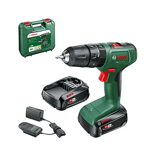 Bosch Akku Schlagbohrschrauber EasyImpact 18V-40 - 2x 2,0 Ah Akku, vielseitig für Holz, Metall und Mauerwerk
