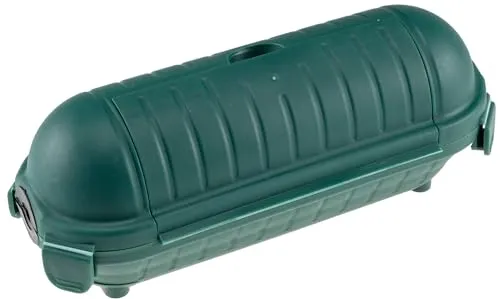 ChiliTec Schutzbox IP44 für Kabel Steckverbindungen Outdoor Safe-Box für Kabelverbindung Spritzwasserschutz Schutzkaspel für Verlängerungskabel Stromstecker im Aussenbereich Grün