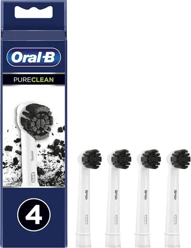 Original /Oral-B Ersatz-Zahnbürstenköpfe für Pure Clean Holzkohle 4 Stück