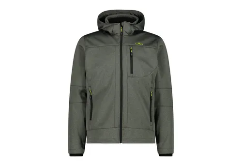 CMP Herren Zip Hoodie Jacke 3XL - Grün - Funktionsjacke aus wind- und wasserabweisendem Material, mit abnehmbarer Kapuze und Stretcheinsätzen für optimale Bewegungsfreiheit.
