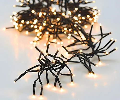 LED Lichterkette warm weiß mit Timer - 8 m - Weihnachtsbeleuchtung mit 400 brillanten LEDs, ideal für stimmungsvolle Innen- und Außendekoration. Mit Timer und Dimmer-Funktion für individuelle Helligkeitseinstellungen.