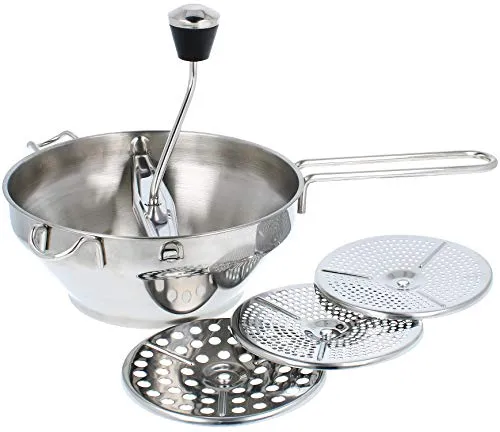 com-four® Passiermühle aus Edelstahl