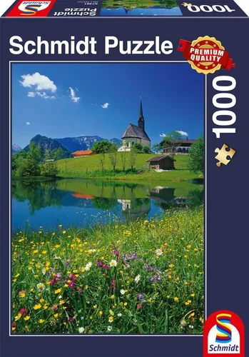 Schmidt Spiele Puzzle 1000 Teile Puzzle Inzell, Einsiedlhof, Kirche St. Nikolaus 57391, 1000 Puzzleteile