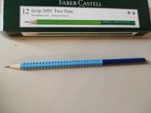 1xFaber Castell Bleistift Stärke HB Grip 2001 Two Tone blau Graphite pencil Grip