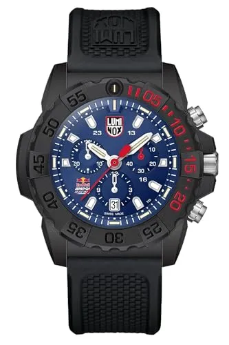 Luminox Navy Seal Herren-Chronograph Red Bull Ampol Racing XS.3581.EY.ARB - Robuster Herren-Chronograph mit Stoppuhrfunktion und leuchtendem Zifferblatt für optimale Ablesbarkeit. Ideal für Abenteuer und den Alltag.