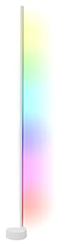 Luminea Home Control Eckleuchte: WLAN-Steh-/Eck-Leuchte mit RGBW-IC-LEDs, 12 W, dimmbar, App, weiß (Eckleuchte innen, Wohnzimmer, Kabellose Stehlampe)