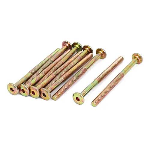 sourcingmap® 10Stk M6x85mm flach Innensechskant Kopf Hexagon Möbel Schrauben Stecker Fastener DE de