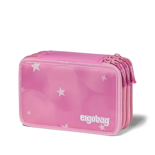 ergobag Maxi Mäppchen Set 40-Teilig - Pink, umfassend ausgestattet mit 18 Bunt- und Filzstiften, ideal für Schulkinder und umweltfreundlich