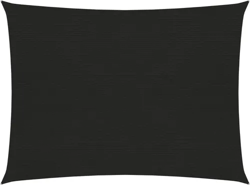 The Living Store Sonnensegel 160 g/m² Schwarz 3x4 m HDPE
