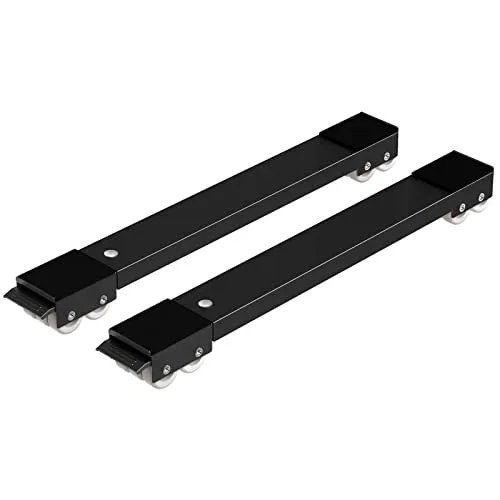Ronlap 2er-Set moblies Waschmaschinen Untergestell Transportroller für Waschmaschine Kühlschrank 44cm-70,5cm, mit 24 Räder, Bremse, Schwarz