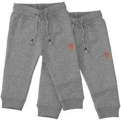 Staccato Unisex Baby Jogginghose | Kordelzug | Doppelpack Grey/Grey - Sweathosen für Baby-Jungen, atmungsaktiv und hautfreundlich mit elastischen Rippbündchen für optimale Bewegungsfreiheit.