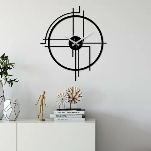 Metall Wanduhr Dekouhr Industrial Clock Schwarz - Stylische Wanduhren im Industrial Design aus 100% Metall, ideal für ein modernes Ambiente und langlebig in der Nutzung.