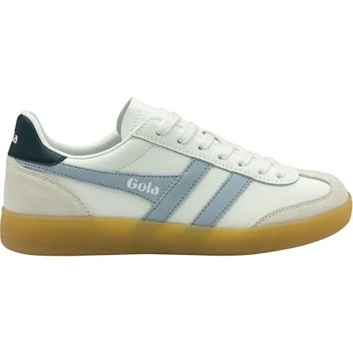 Gola Damen Viper Leather Schuhe - Retro Sneakers in Weiß (Größe 42) - Freizeitschuhe aus hochwertigem Leder mit Gummisohle für optimalen Komfort und Stil im Alltag.