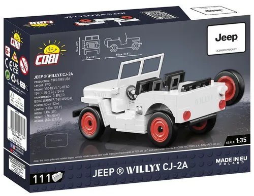 Cobi 24518 - Youngtimer Collection -  Jeep Willys CJ-2A White - Neu
