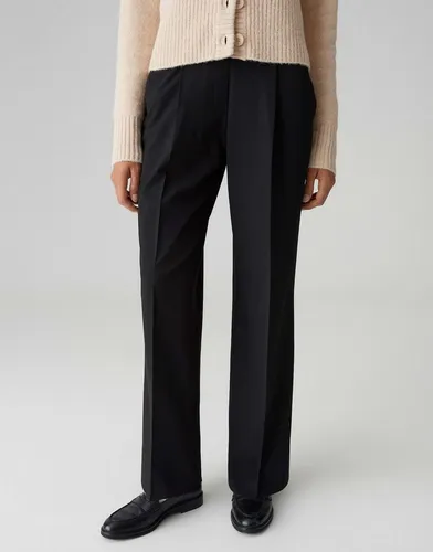 OPUS Bundfaltenhose MAROU CITY mit Komfortbund High Rise, Long, Mélange-Effekt