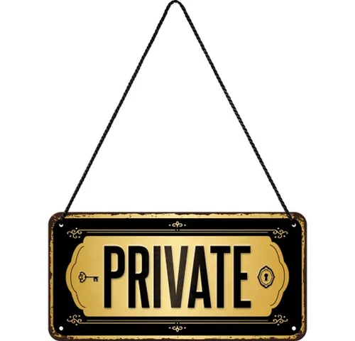 Nostalgic-Art Metallschild Hängeschild - Achtung - Private