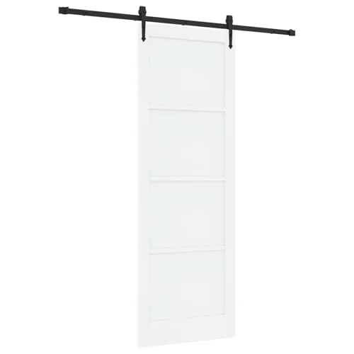 vidaXL Schiebetür ORKDAL Weiß-Schwarz 83 x 232 cm