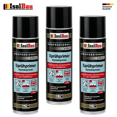Sprühprimer 3 x 500 ml Grundierung Haftgrund Primer Haftvermittler Tiefengrund