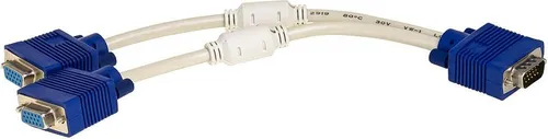 Rozdzielacz D-SUB 2x VGA Akyga AK-AD-20 Adapter 15 pin do monitora z kablem 15cm