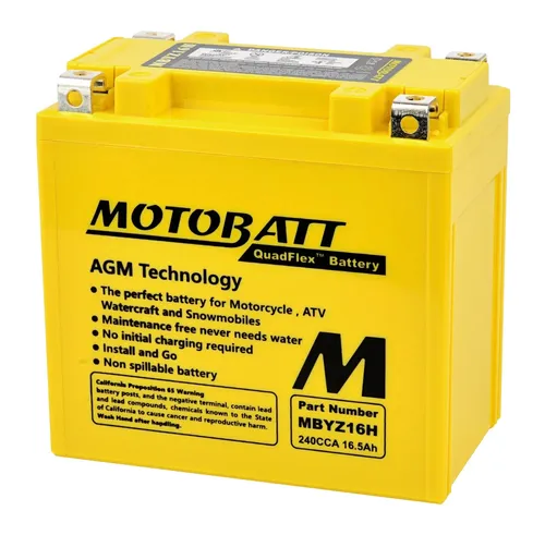 Produktbild MOTOBATT MBYZ16H 16,5Ah Batterie für HONDA TRX500FE