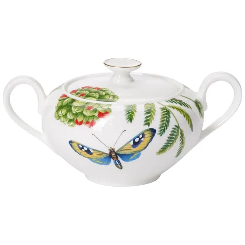 Villeroy & Boch Zuckerdose Amazonia Anmut - Elegantes Design - Zuckerdose aus feinem Porzellan, verziert mit edlem Edelmetalldekor, ideal für stilvolle Kaffeetafeln und besondere Anlässe.