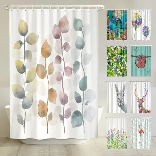 arteneur® Bunter Anti-Schimmel Duschvorhang 180x180 cm von Arteneur